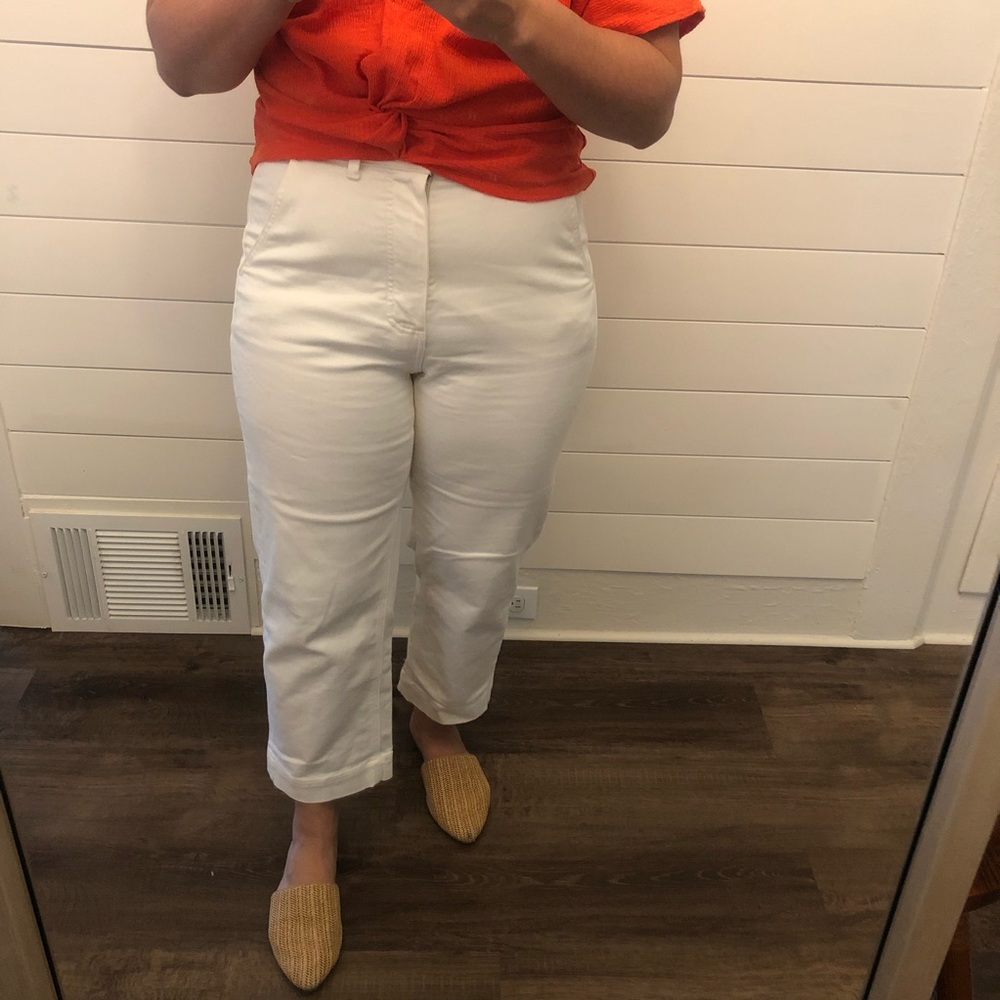Everlane Straight leg crop pants White (10)